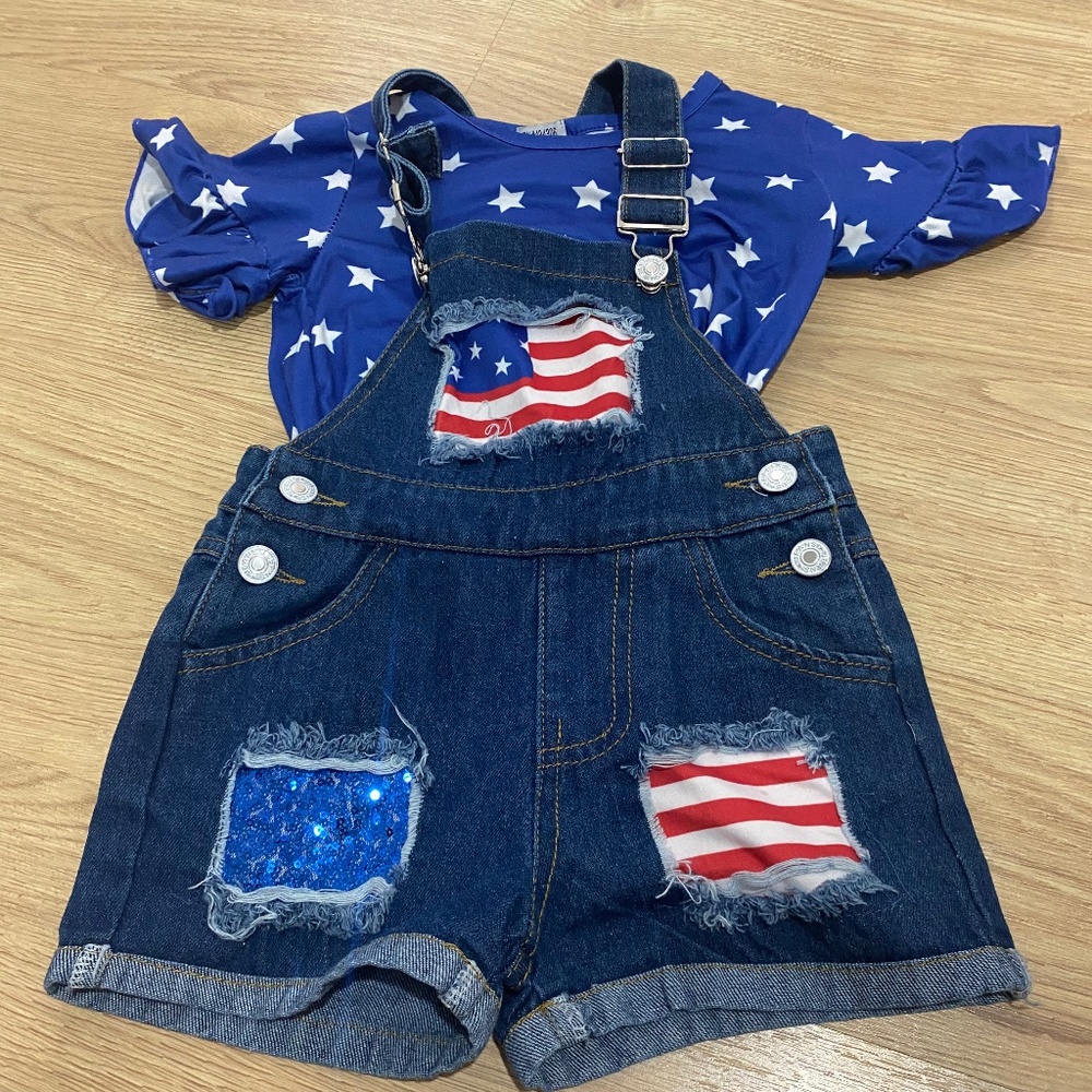 Girls jumper set patriotic size 4/5
